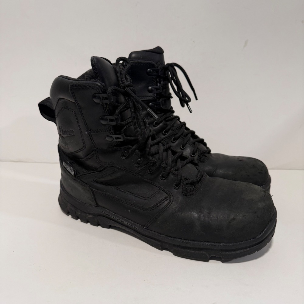 Danner Mens Lookout EMS Side-Zip Boots 9.5 Black Safety Toe 23826